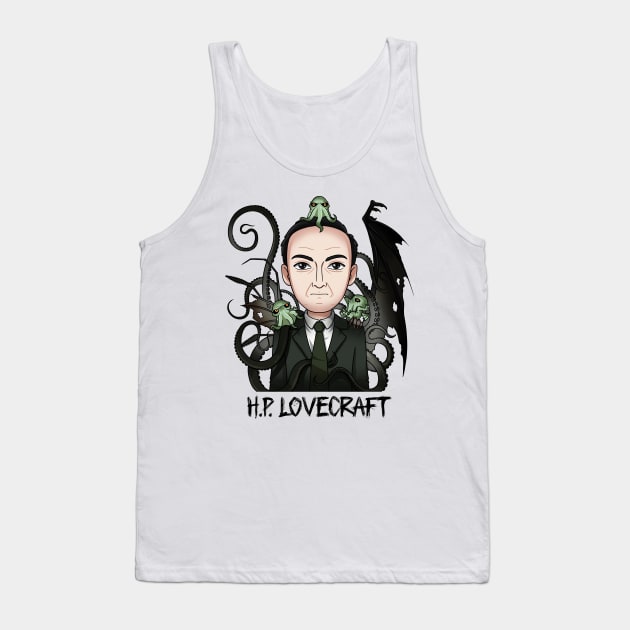 Eldritch Echoes: A Tribute to H.P. Lovecraft's Dark Mythos Tank Top by Holymayo Tee